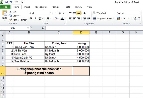 Cùng tìm hiểu cách dùng hàm DMIN hiệu quả trong Excel.