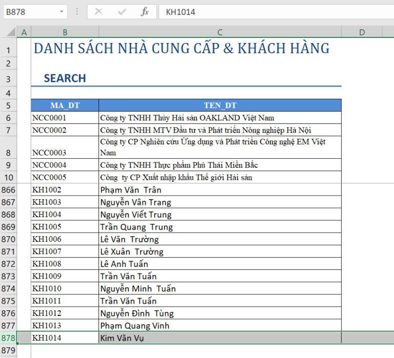 Cách tìm kiếm dữ liệu Excel bằng công cụ Find & Select và VBA