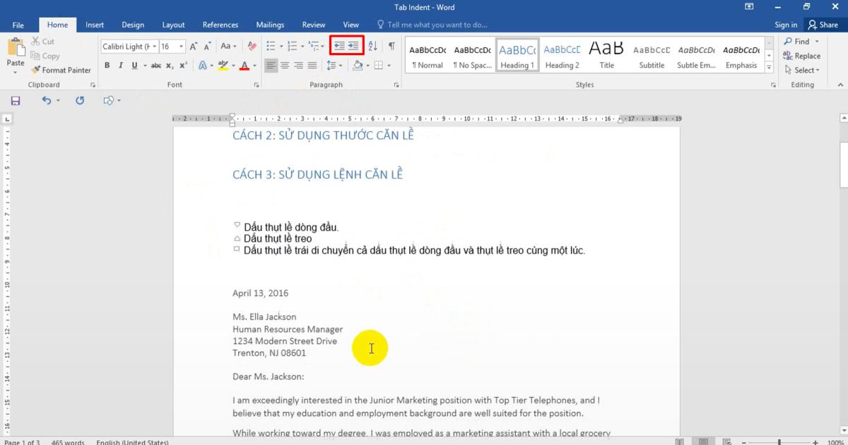 Khái niệm đoạn văn, thụt lề, căn lề, dấu đoạn, ngắt dòng - Phần 1