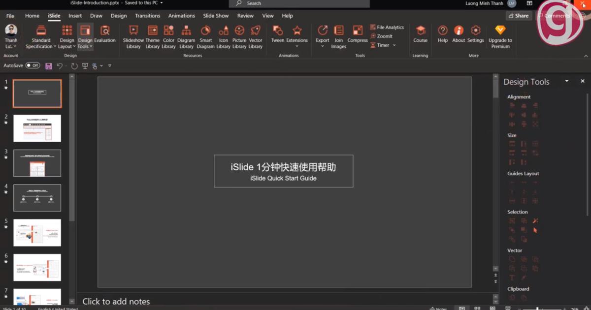 Hướng dẫn cài đặt công cụ Islide và các khắc phục lỗi iSlide không hiện