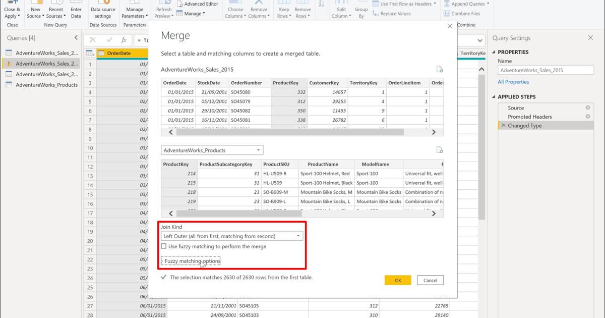 Cách gộp (Merging Queries) và tách Queries trong PowerBI