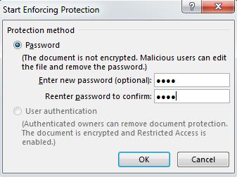 Cách khoá văn bản trong Word