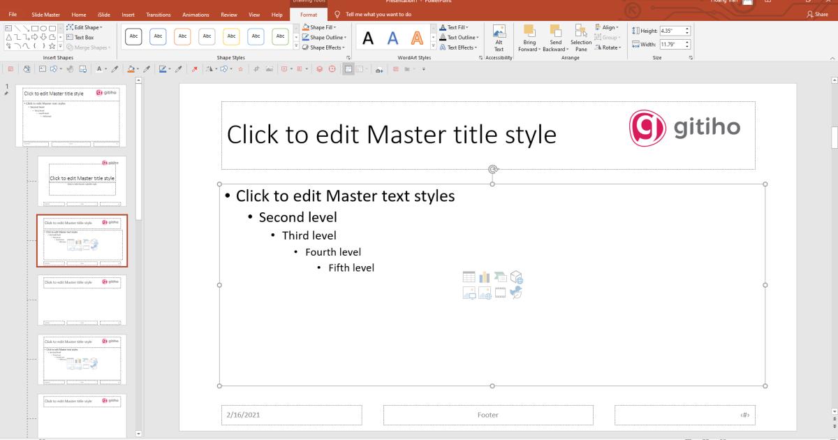 Thủ thuật Powerpoint với Slide Master