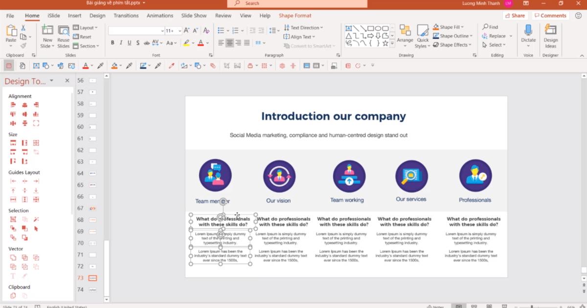 Phím tắt hữu ích khi thiết kế Slide bằng Powerpoint
