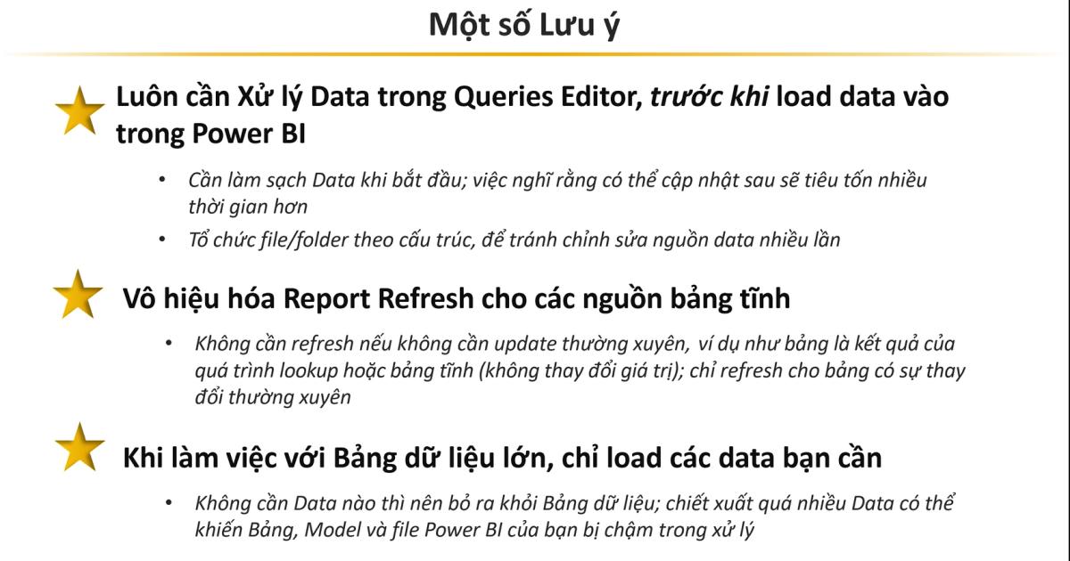Các công cụ bổ trợ và những lưu ý khi xử lý Data trong PowerBI