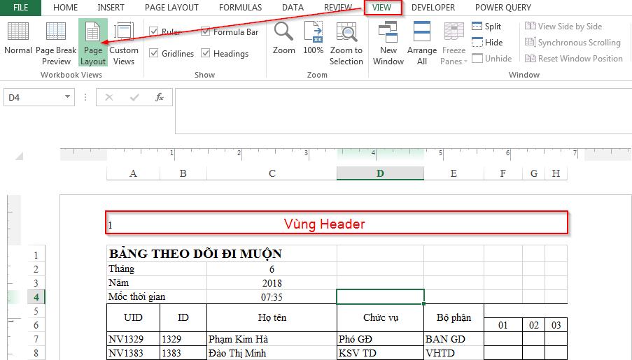 Cách sử dụng hiệu quả HEADER AND FOOTER trong bài thi MOS Excel
