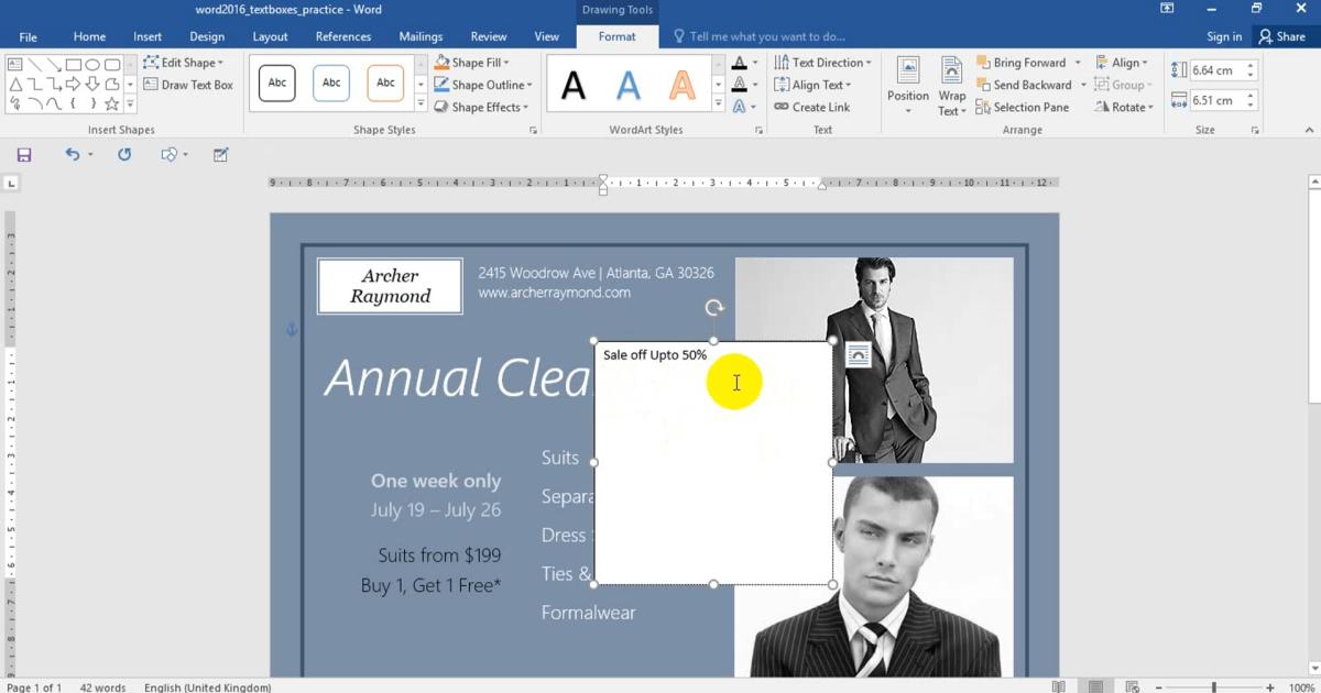 Thao tác Chèn Hộp văn bản - Text Box trong soạn thảo văn bản Word