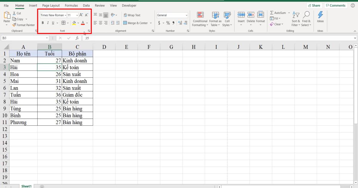 Tìm hiểu về thanh công cụ Excel: chức năng các thẻ trên thanh công cụ