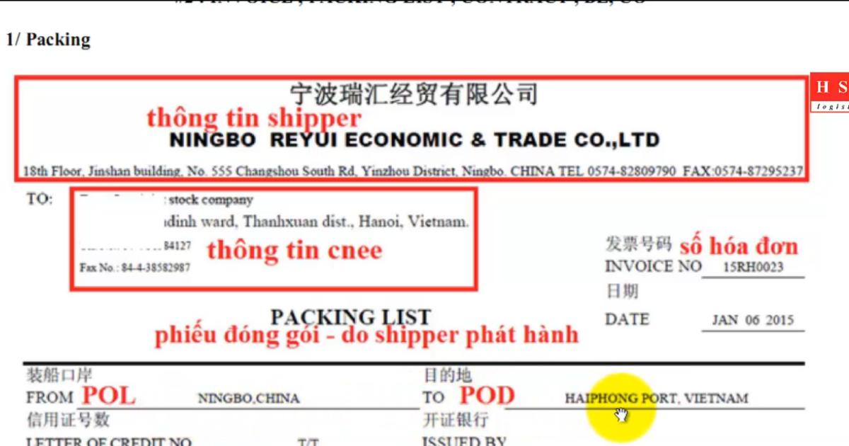 Packing và hóa đơn thương mại Invoice trong Logistics là gì?
