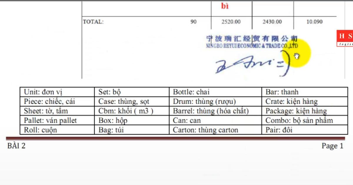 Packing và hóa đơn thương mại Invoice trong Logistics là gì?