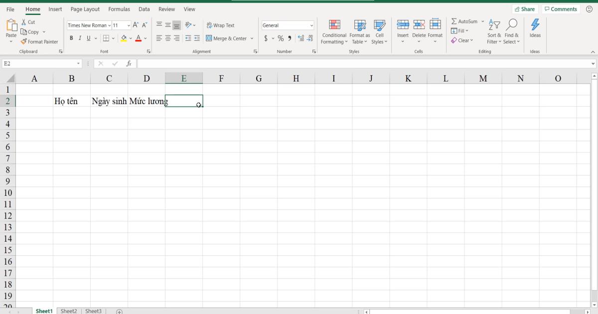 Hướng dẫn cách nhập dữ liệu trong Excel chính xác nhất