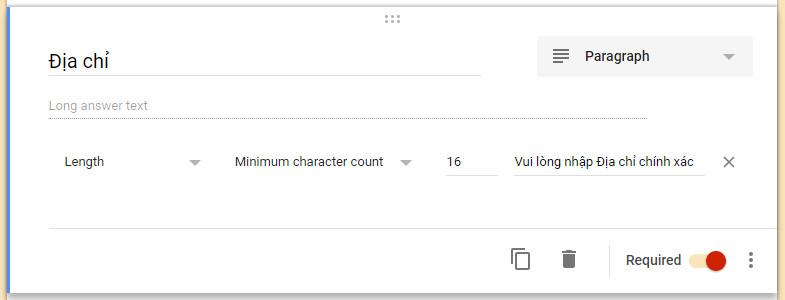 Cách xác thực thông tin chính xác bằng Google Form nâng cao