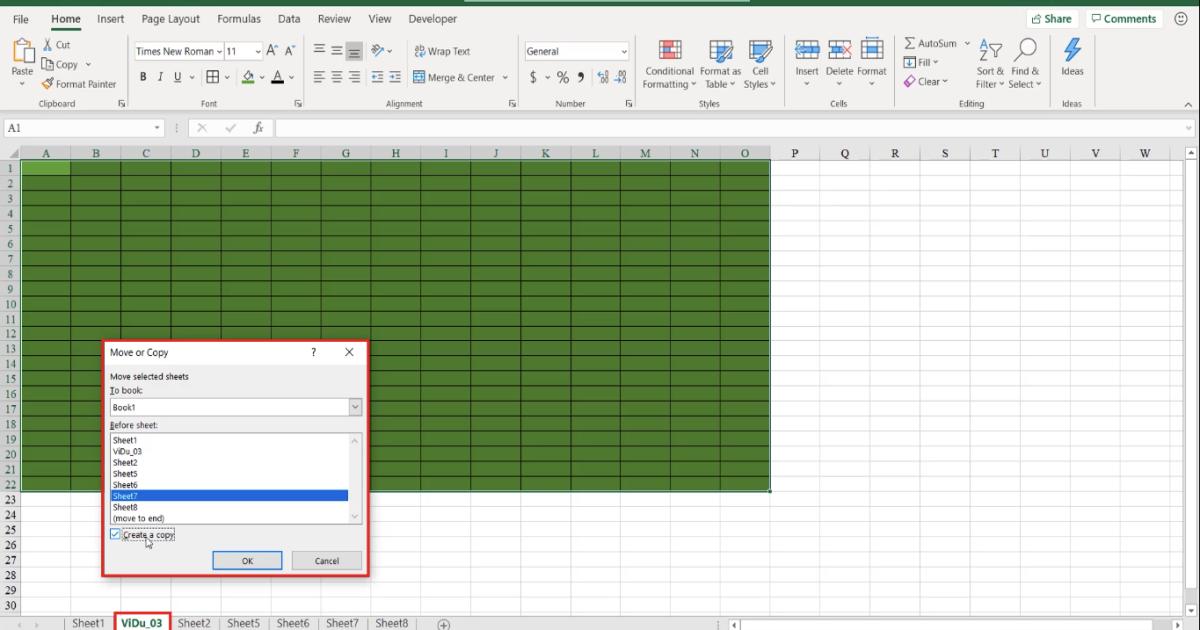 Một số thao tác thường dùng với đối tượng Worksheet