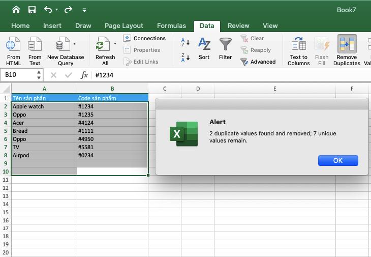 Hướng dẫn cách rà soát dữ liệu và loại bỏ dữ liệu bị trùng trong Excel