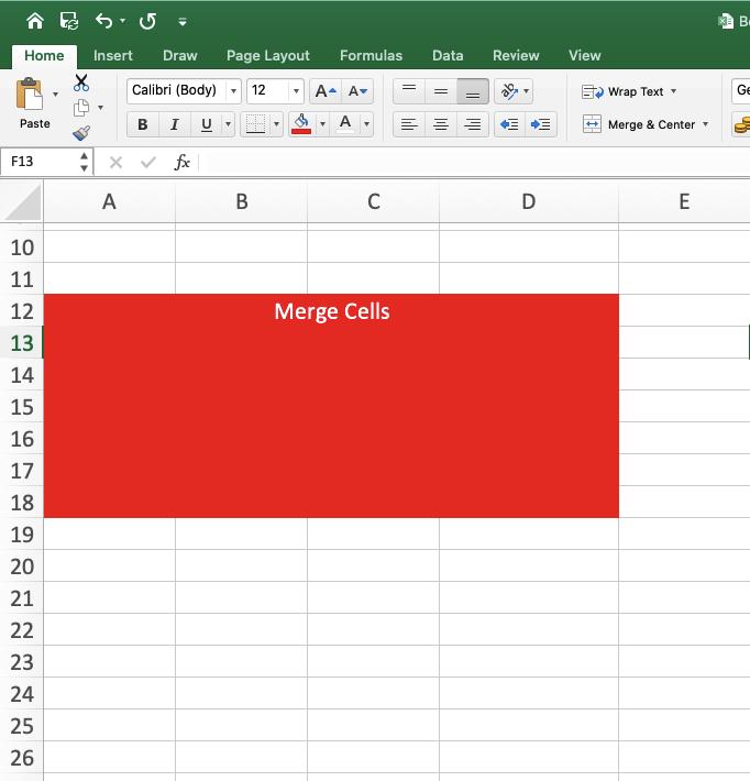 Cách áp dụng gộp ô (Merge Cell) hiệu quả trong bài thi MOS Excel mới nhất