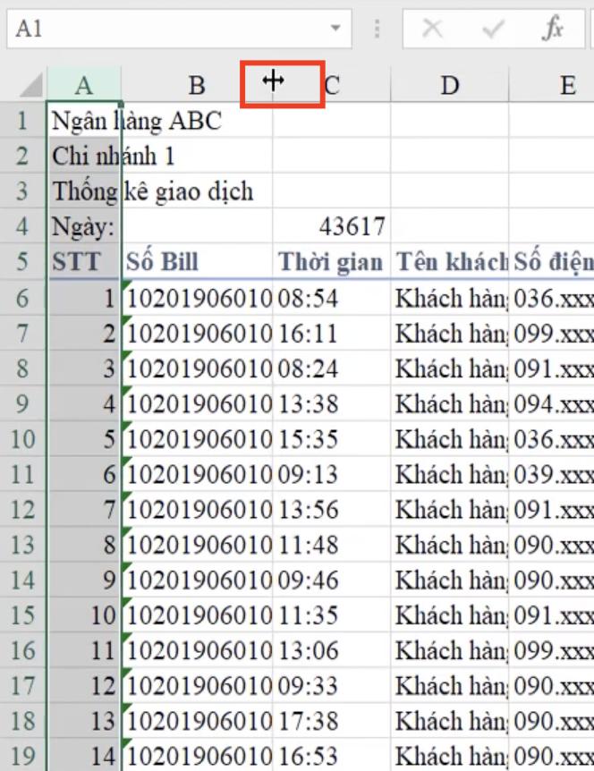 Luyện tập về định dạng bảng dữ liệu Excel và sử dụng công cụ Cell styles