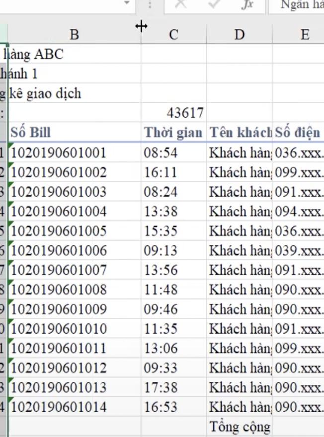 Luyện tập về định dạng bảng dữ liệu Excel và sử dụng công cụ Cell styles