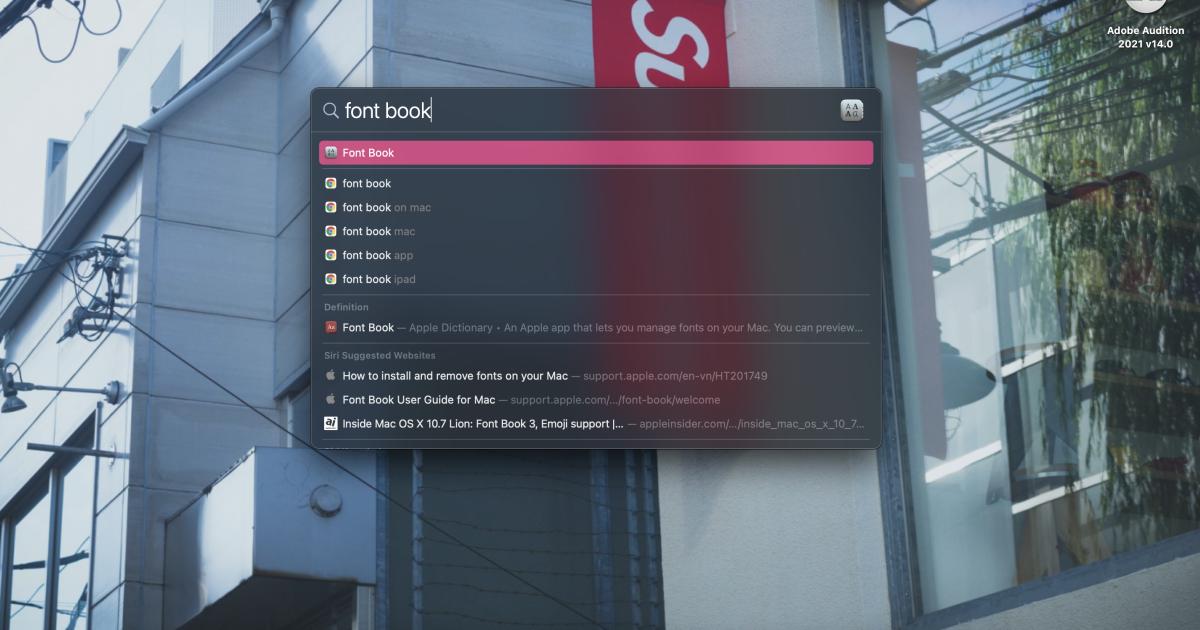 tìm kiếm trong Spotlight hoặc Finder