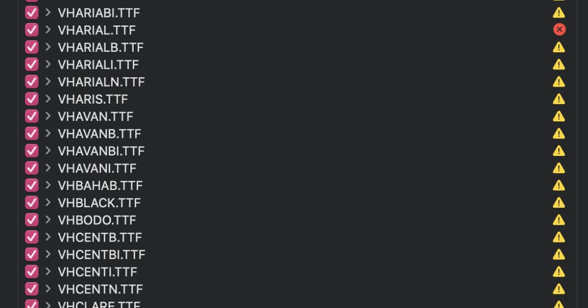 tich vào Select All Fonts