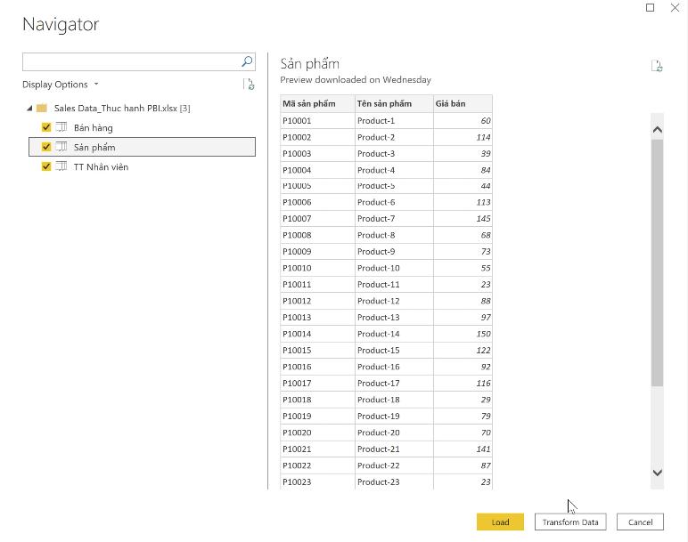 Các nguồn dữ liệu có thể kết nối với PowerBI
