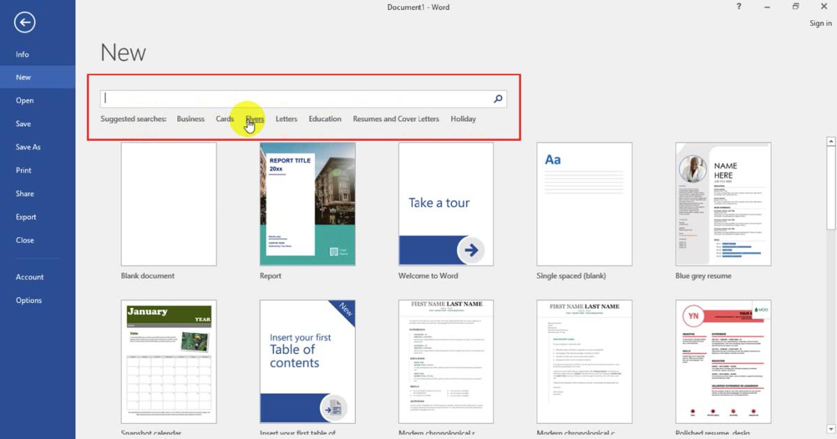 Các thao tác mở, tạo tài liệu, lưu tài liệu và chia sẻ tài liệu trong Word
