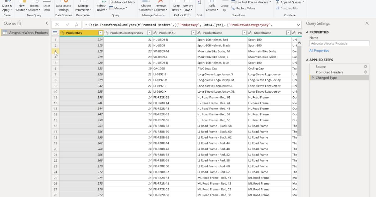 Hướng dẫn các thao tác Edit Table cơ bản trên PowerBI