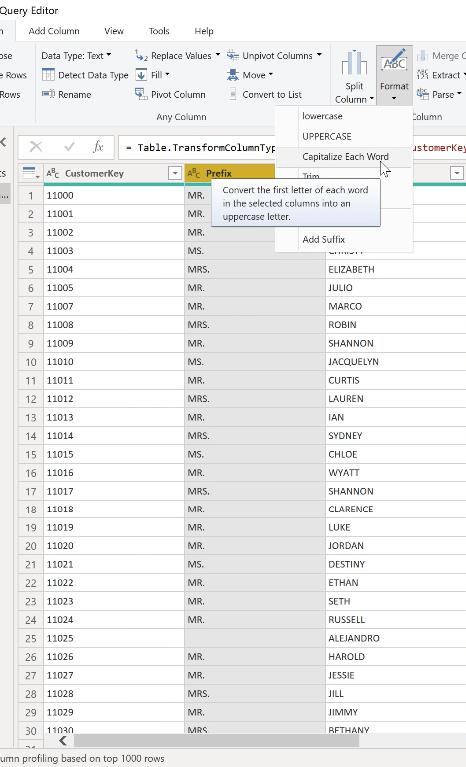 Các chức năng xử lý dữ liệu Text trong PowerBI