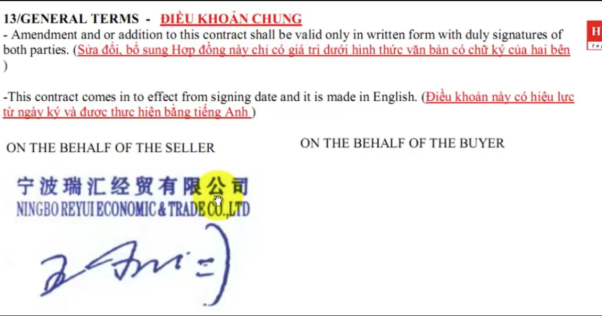 Những thành phần xuất hiện trong một hợp đồng xuất nhập khẩu