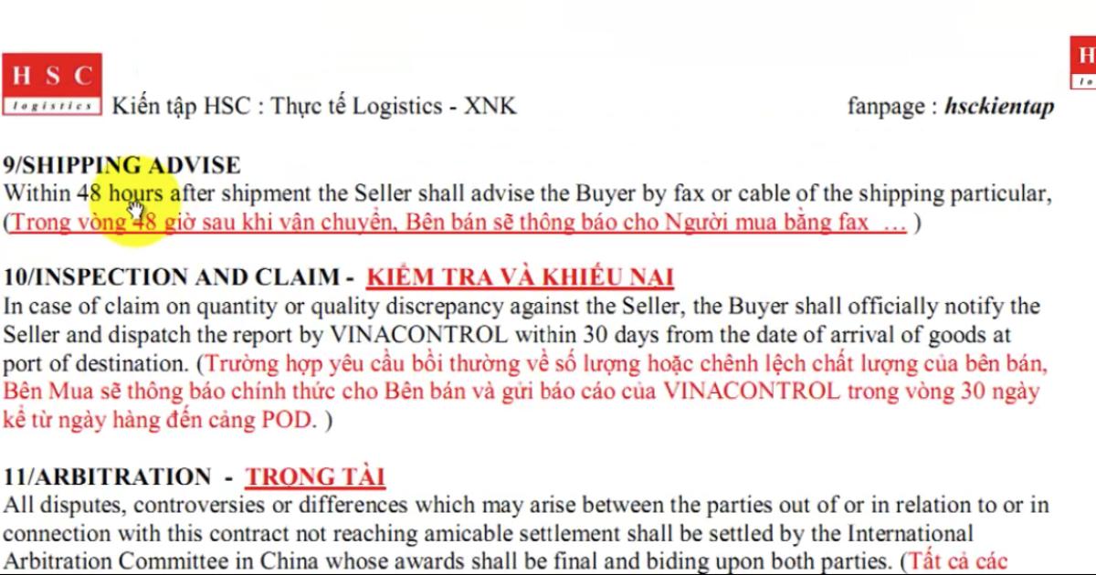 Những thành phần xuất hiện trong một hợp đồng xuất nhập khẩu