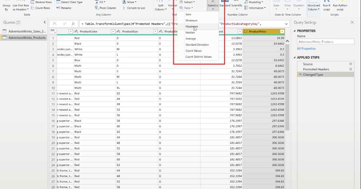Các chức năng xử lý kiểu dữ liệu Number trong PowerBI