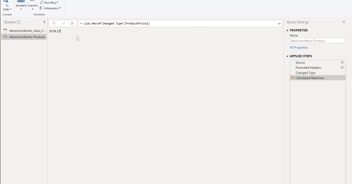 Các chức năng xử lý kiểu dữ liệu Number trong PowerBI