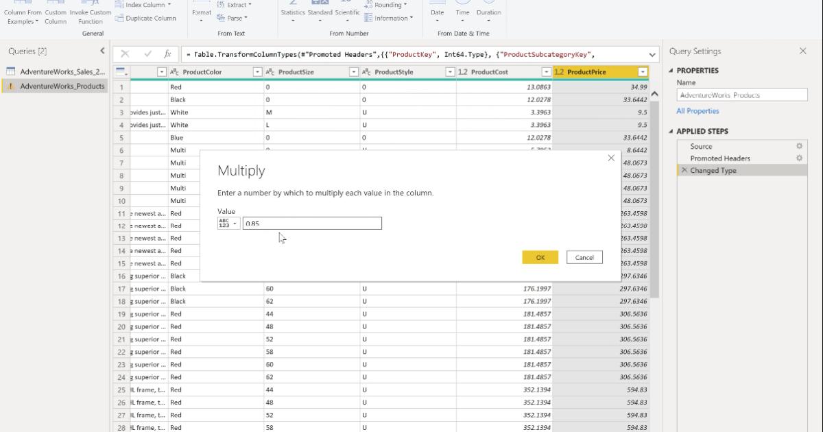 Các chức năng xử lý kiểu dữ liệu Number trong PowerBI