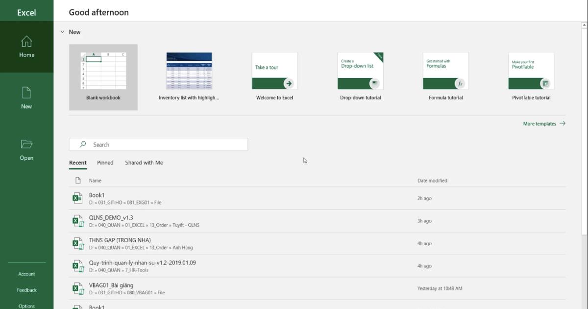 Giới thiệu giao diện Excel và các phiên bản Excel