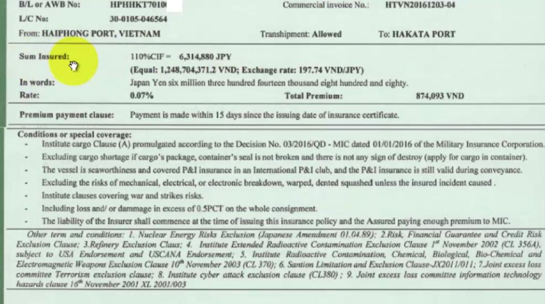 Bảo hiểm hàng hải sử dụng trong quá trình xuất nhập khẩu