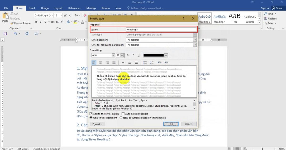 Cùng tìm hiểu về thư viện Style để soạn thảo văn bản Word 2021