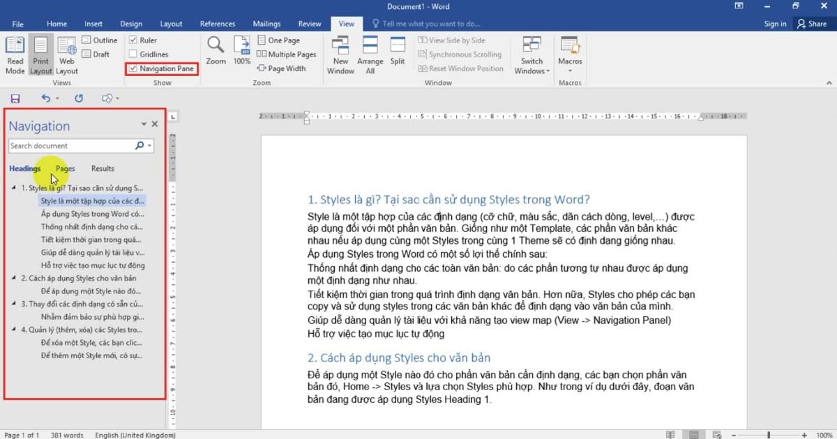 Cùng tìm hiểu về thư viện Style để soạn thảo văn bản Word 2021