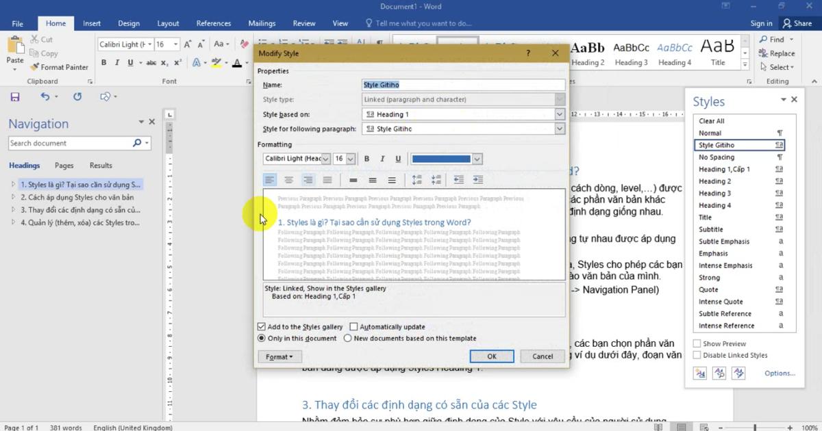 Cùng tìm hiểu về chức năng Style để soạn thảo văn bản Word 2021