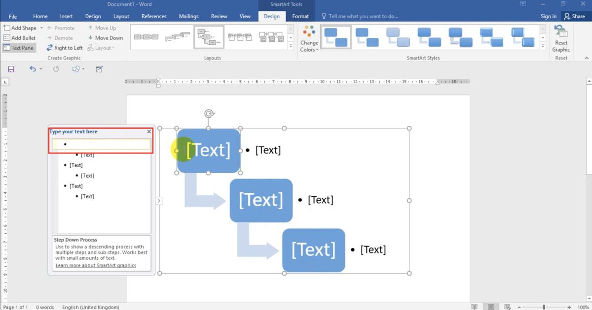 Thao tác Chèn các hình minh họa đặc biệt (SmartArt) và định dạng với Word