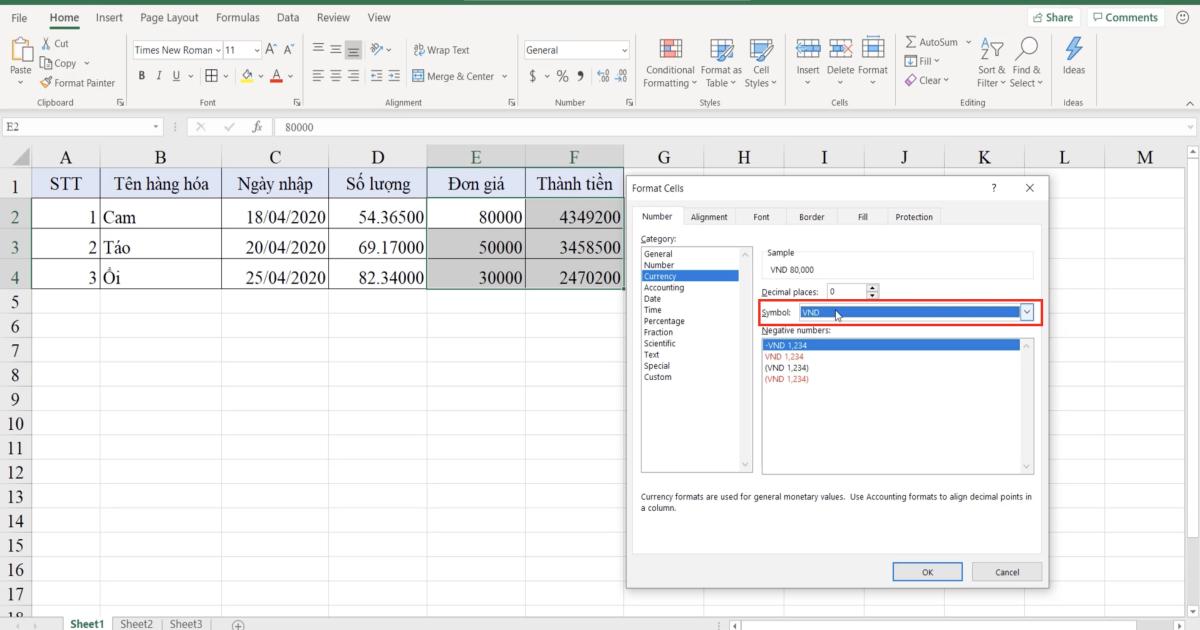 Cách định dạng dữ liệu Text, Number, Date trong Excel