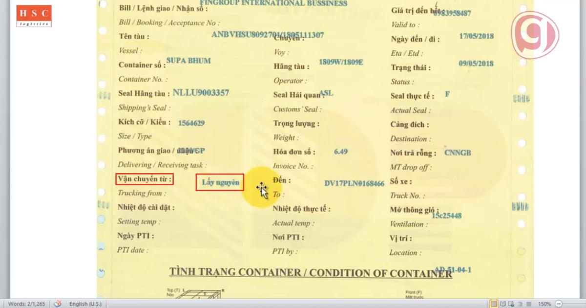 Phôi phiếu EIR là gì? Cách khai phôi phiếu EIR tại cảng