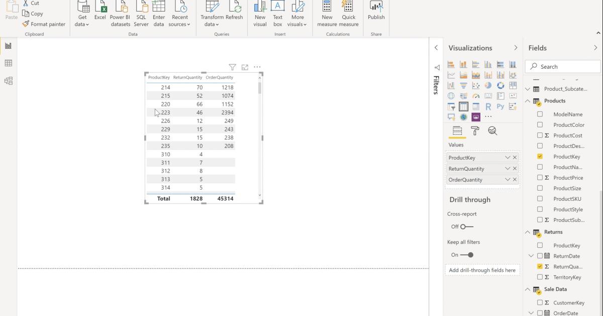 Cách sử dụng trường dữ liệu chung trong Relationship với PowerBI