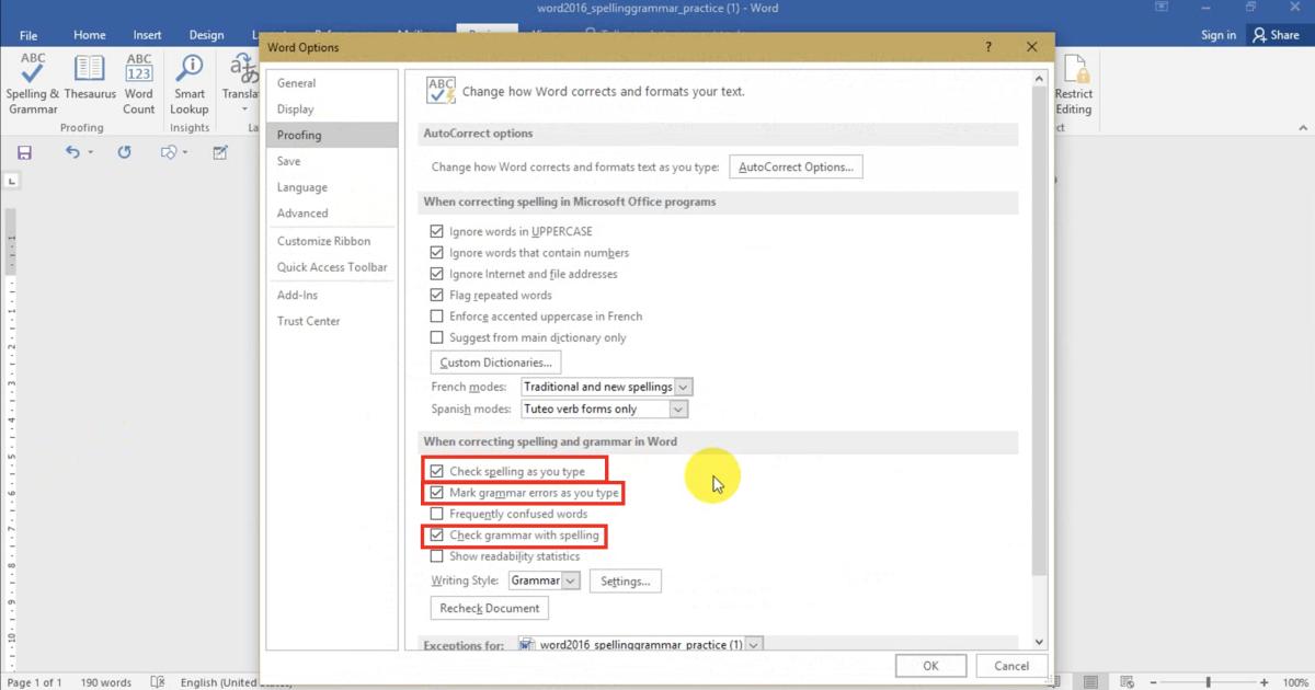 Sử dụng từ điển Word để kiểm tra ngữ pháp - từ vựng