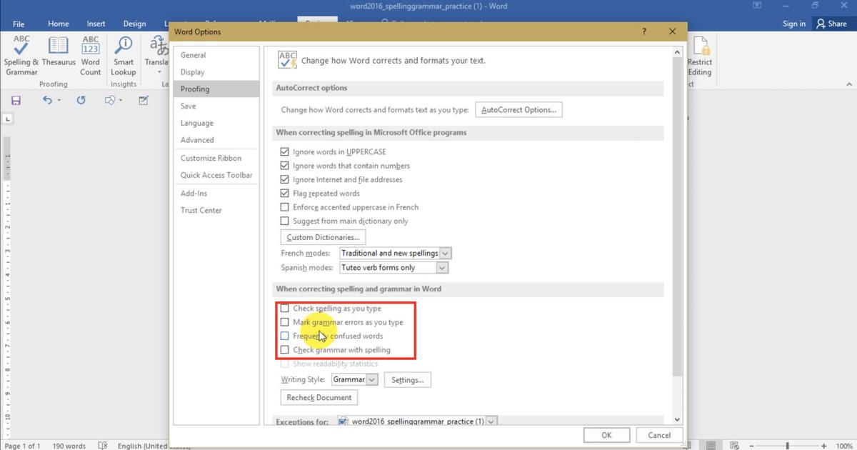Sử dụng từ điển Word để kiểm tra ngữ pháp - từ vựng