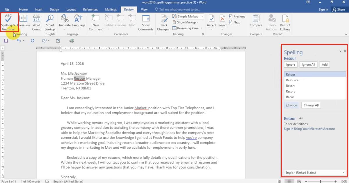 Sử dụng từ điển Word để kiểm tra ngữ pháp - từ vựng