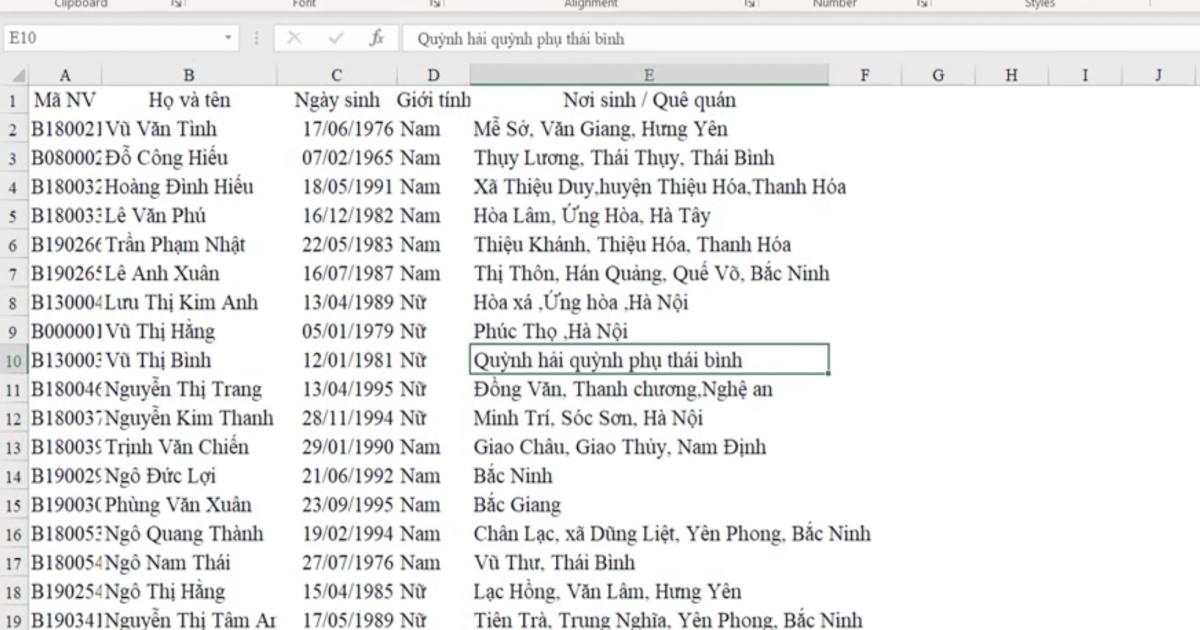 Kỹ thuật định dạng font chữ cơ bản và nâng cao trong Excel