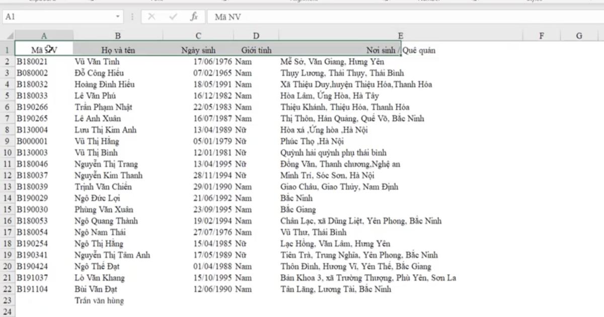 Kỹ thuật định dạng font chữ cơ bản và nâng cao trong Excel