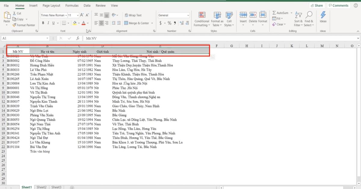 Kỹ thuật định dạng font chữ cơ bản và nâng cao trong Excel