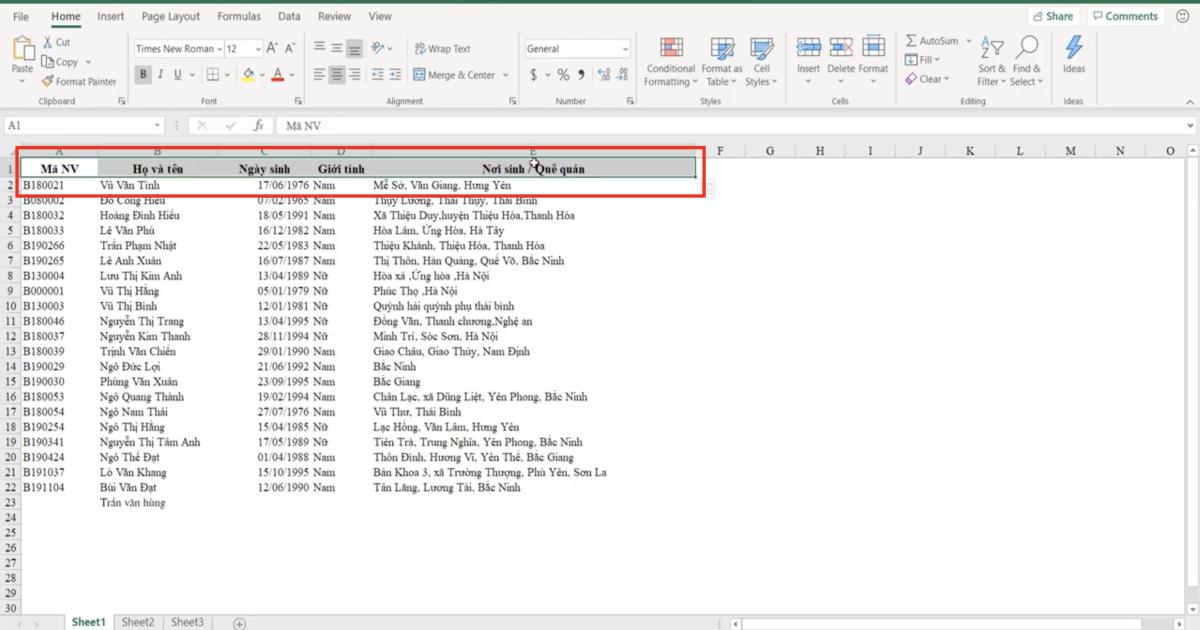 Kỹ thuật định dạng font chữ cơ bản và nâng cao trong Excel