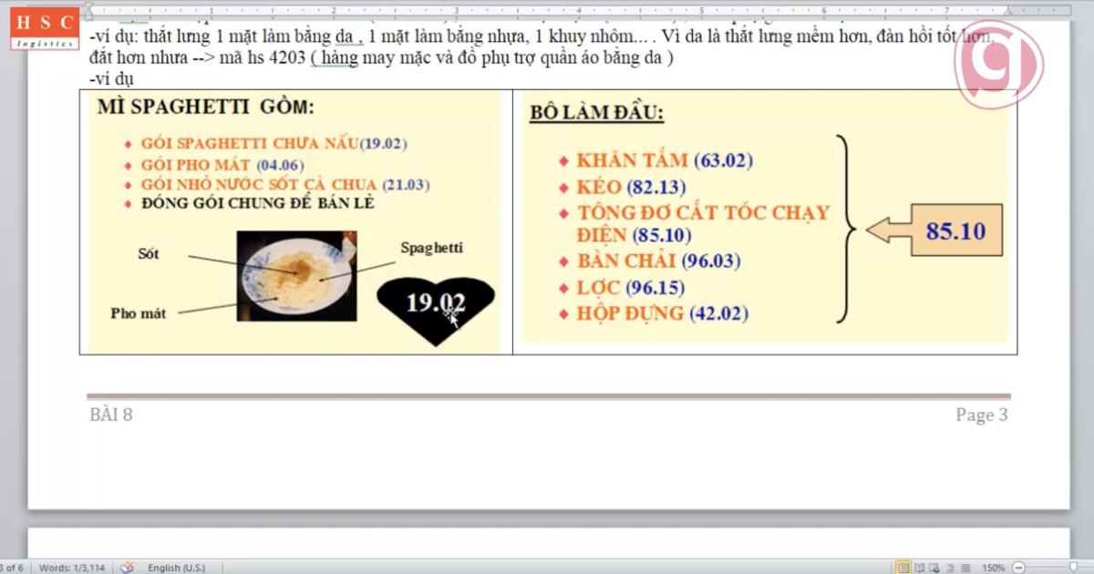 Quy tắc 3: Phân loại mã HS Code cùng những ví dụ thực tế