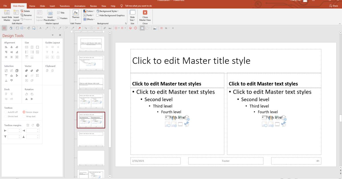 Thủ thuật Powerpoint với Slide Master